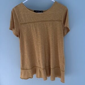 Yellow flutter back t shirt. Size Small. Worn once.